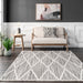 Moroccan Inspired Grey Lattice Area Rug 160x230 cm