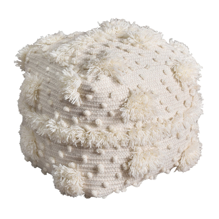 Moroccan Inspired Handwoven NZ Wool Pouf