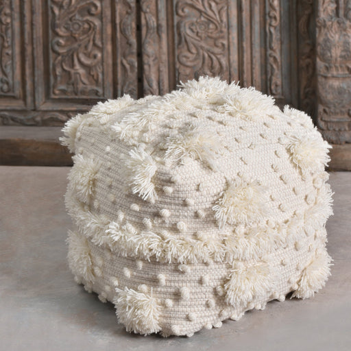 Moroccan Inspired Handwoven NZ Wool Pouf