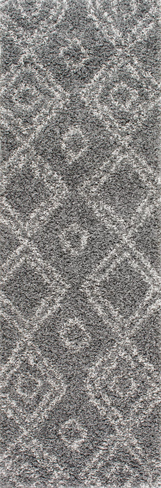 Moroccan Inspired Shag Rug in Dark Grey 160x230 cm