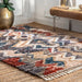 Moroccan Multicolor Shag Area Rug With Tassels