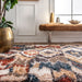 Moroccan Multicolor Shag Area Rug With Tassels