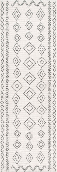 Moroccan Pattern Area Rug For Indoor Outdoor Use
