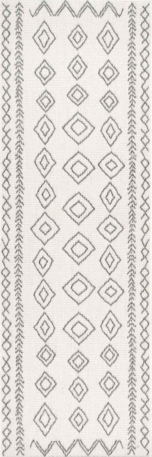 Moroccan Pattern Area Rug For Indoor Outdoor Use