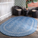 Moroccan Pattern Indoor Outdoor Area Rug Blue 140x200 cm