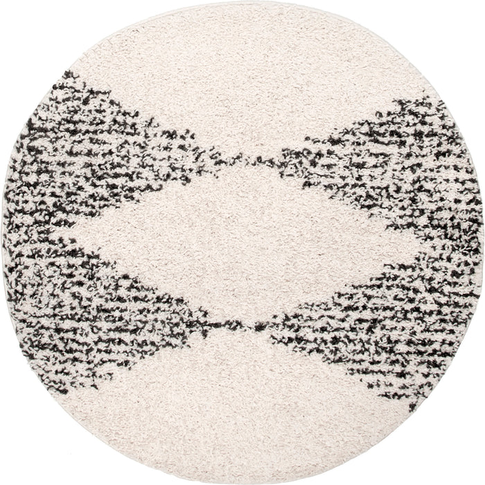 Moroccan Pinstripe Tassel Area Rug 160x230 cm Off White