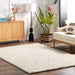Moroccan Shag Area Rug 100% Wool Solid Ivory 120x180 cm