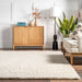 Moroccan Shag Area Rug 100% Wool Solid Ivory 120x180 cm