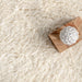 Moroccan Shag Area Rug 100% Wool Solid Ivory 120x180 cm