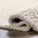 Moroccan Shag Area Rug 100% Wool Solid Ivory 120x180 cm