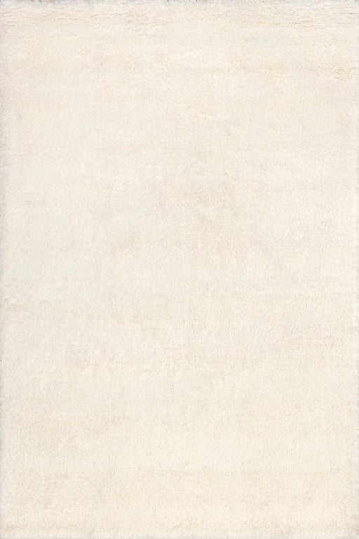 Moroccan Shag Area Rug 100% Wool Solid Ivory 120x180 cm