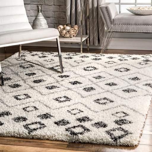 Moroccan Shag Area Rug 120x180 cm Grey