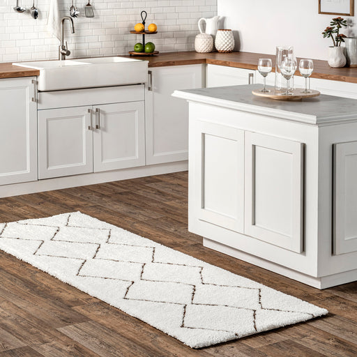 Moroccan Shag Area Rug 120x180 cm Natural Fiber