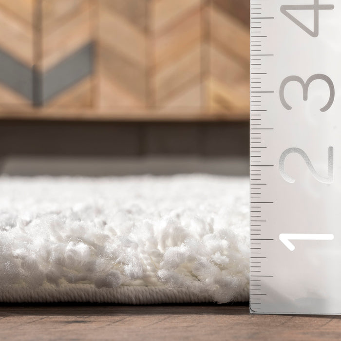 Moroccan Shag Area Rug 120x180 cm White