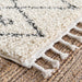 Moroccan Shag Area Rug 140x200 cm Off White