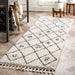 Moroccan Shag Area Rug 140x200 cm Off White