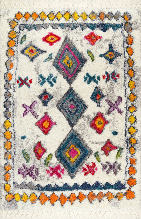 Moroccan Shag Area Rug 160x230cm Multicolor Design