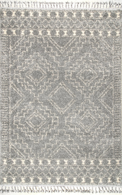 Maroccan Shag Area Rug 200x300 cm sølv