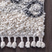 Moroccan Shag Area Rug With Tassels 120x180 cm Ivory