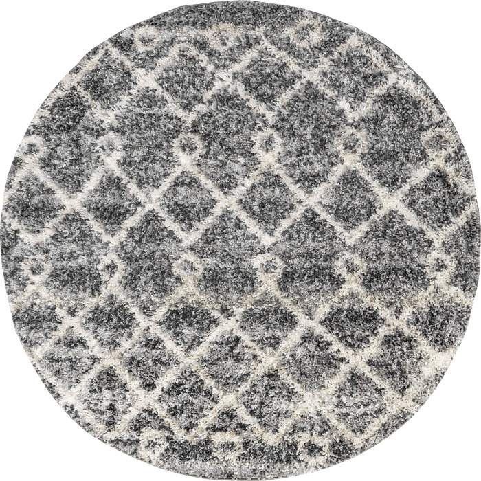 Moroccan Shag Area Rug With Tassels 160x230 cm Grey