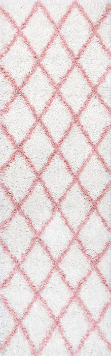 Moroccan Shag Lattice Area -matto 120x180 cm Pinkki