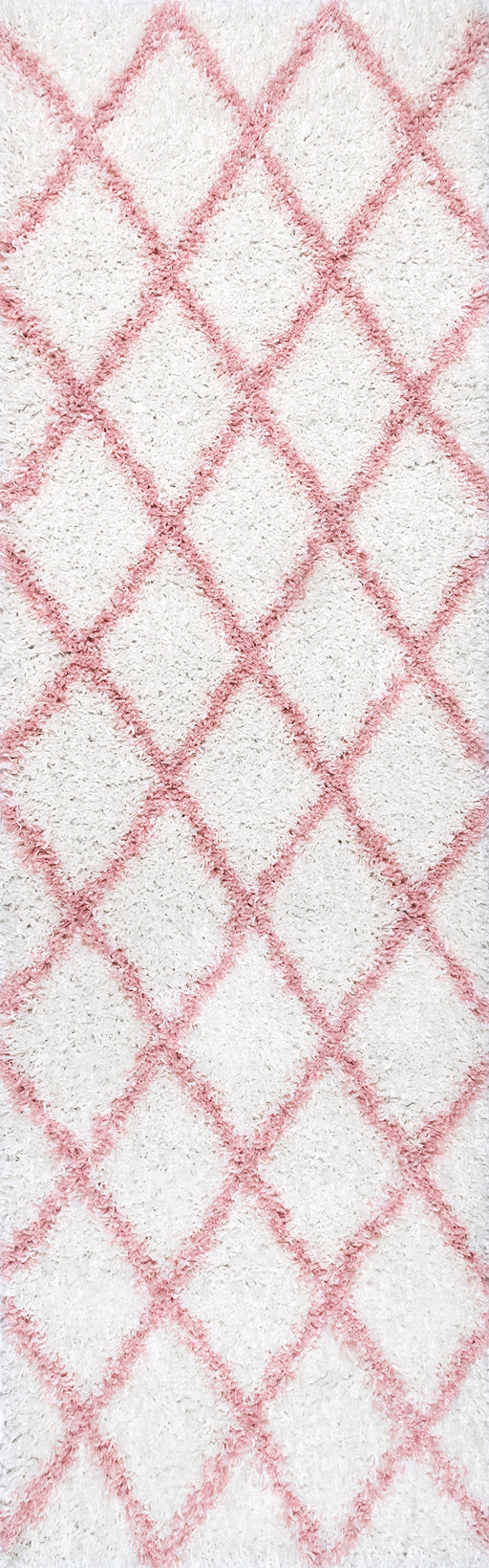 Moroccan Shag Lattice Area -matto 120x180 cm Pinkki