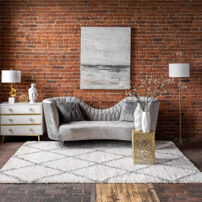 Moroccan Shag Lattice Area Rug 150x200 cm