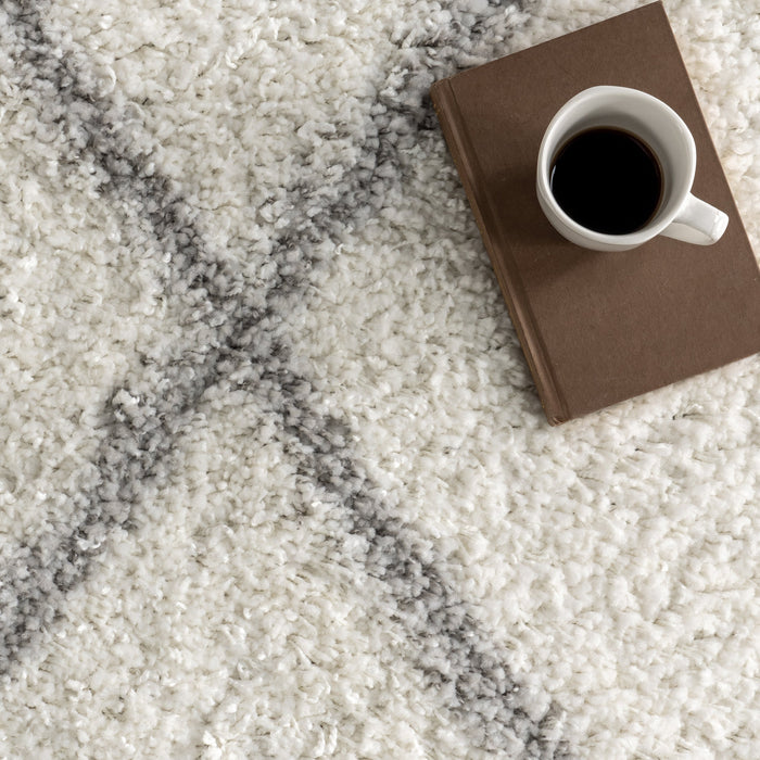 Moroccan Shag Lattice Area Rug 150x200 cm