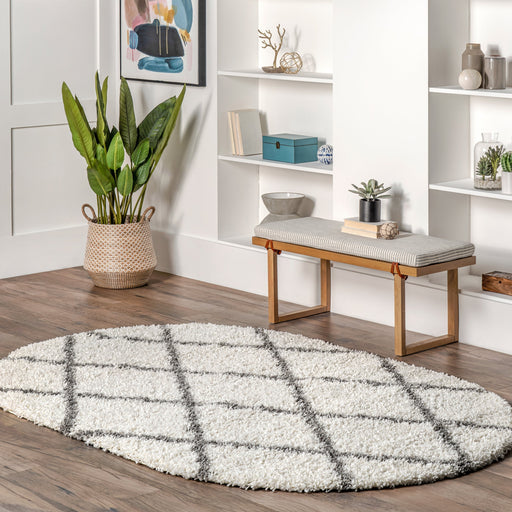 Moroccan Shag Lattice Area Rug 160x230 cm