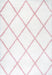 Moroccan Shag Lattice Area -matto 160x230 cm Pinkki