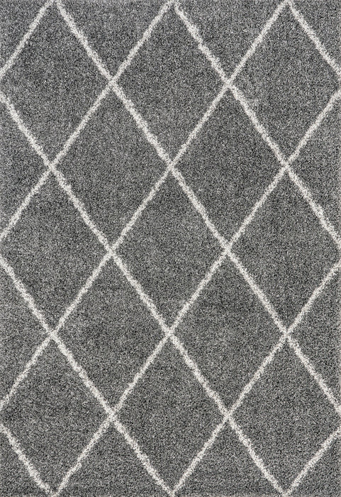 Tappeto marocchino Shag Lattice grigio scuro 120x180 cm