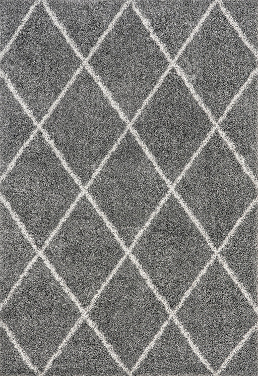 Tappeto marocchino Shag Lattice grigio scuro 120x180 cm