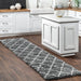Moroccan Shag Lattice Area Rug in Grey