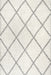Moroccan Shag Lattice Area Rug in White