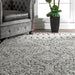 Moroccan Shag Rug With Tassels In Grey Color