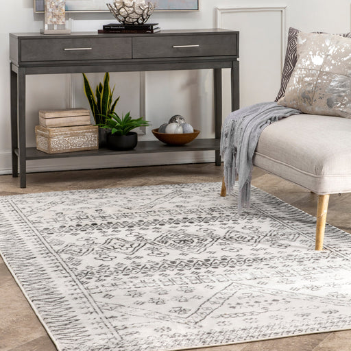 Moroccan Style Area Rug Light Grey 200x300 cm
