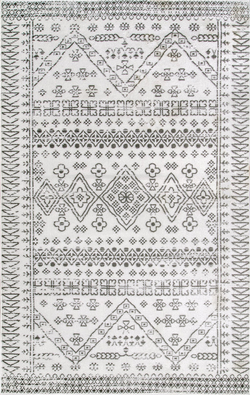 Moroccan Style Area Rug Light Grey 200x300 cm
