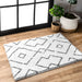 Moroccan Style Shag Rug in White 150x210 cm