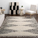 Moroccan Tassel Area Rug Off White 120 cm x 180 cm