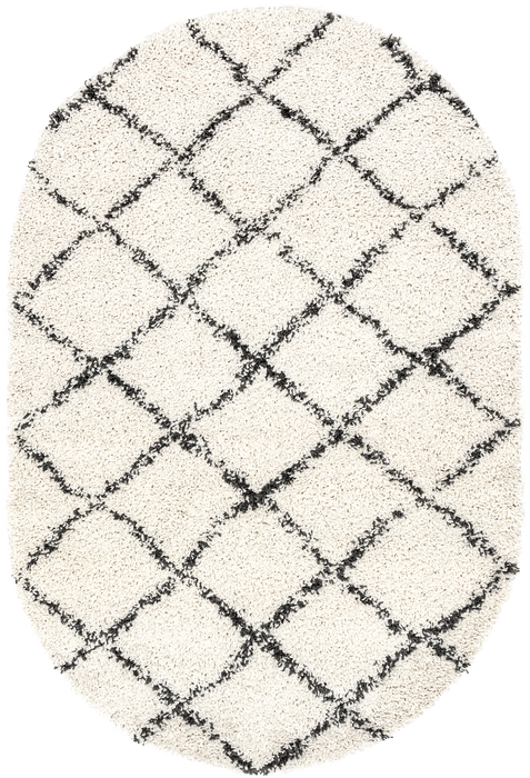 Moroccan Tassel Area Rug in Off White 150x240 cm