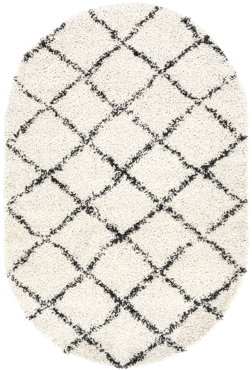 Moroccan Tassel Area Rug in Off White 150x240 cm