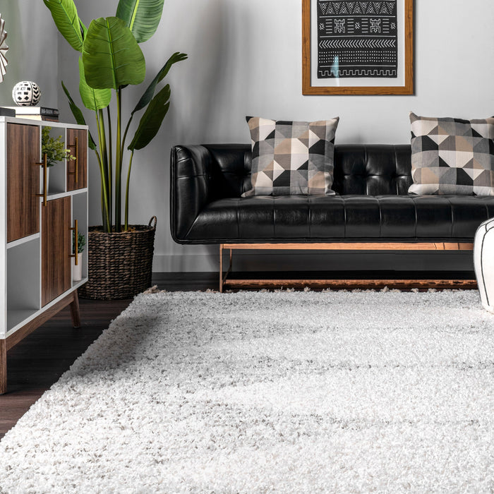 Moroccan Tassel Shag Rug 120x180 cm White Design