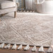Moroccan Tasseled Shag Rug in Tan Color 120x180 cm