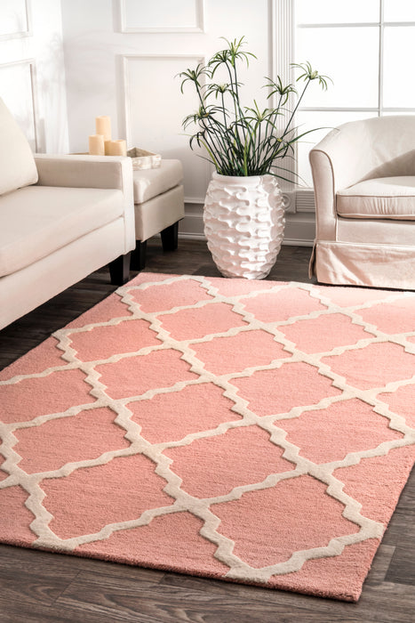 Marokon Trellis Area -matto 120x180 cm vauvan pinkki