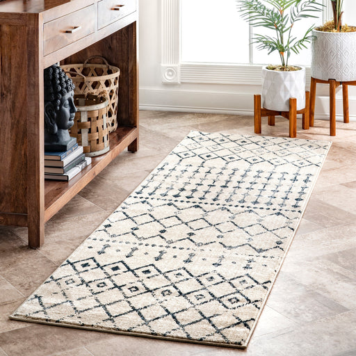 Moroccan Trellis Area Rug 120x180 cm Beige