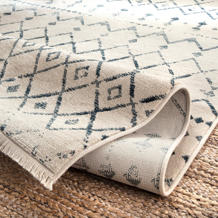 Moroccan Trellis Area Rug 120x180 cm Beige