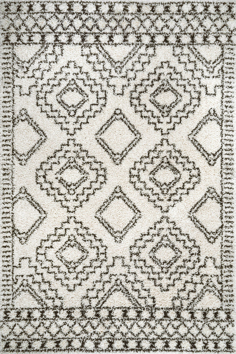 Moroccan Trellis Area Rug 160x230 cm Off White