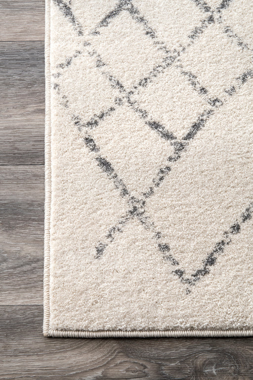 Moroccan Trellis Area Rug 160x230 cm in Ivory