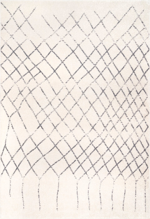 Moroccan Trellis Area Rug 160x230 cm in Ivory