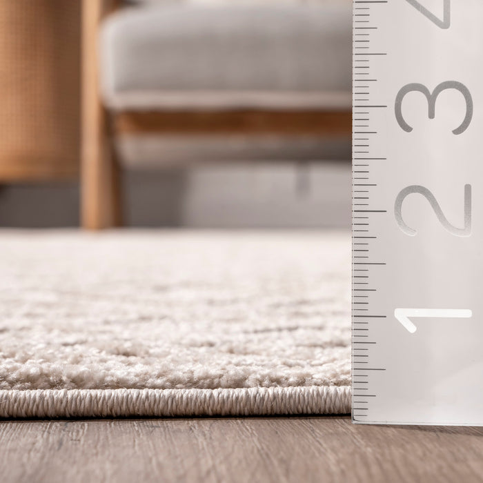 Moroccan Trellis Area Rug 5x7 Feet Beige Design